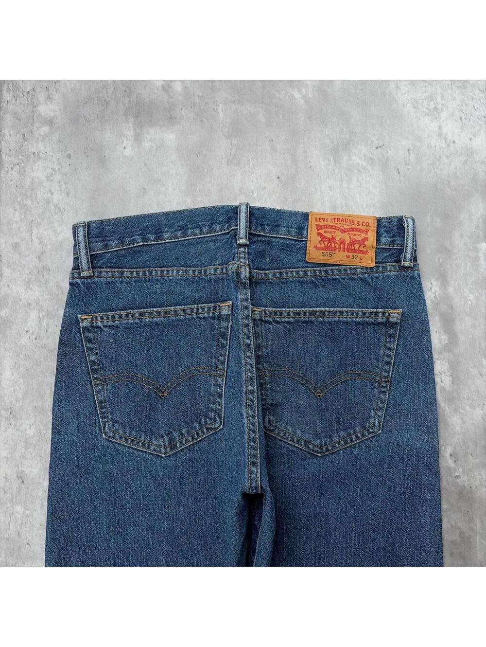 Y2K Blue Levi’s 505 Grunge Skater Denim Jorts - Picture 3 of 8